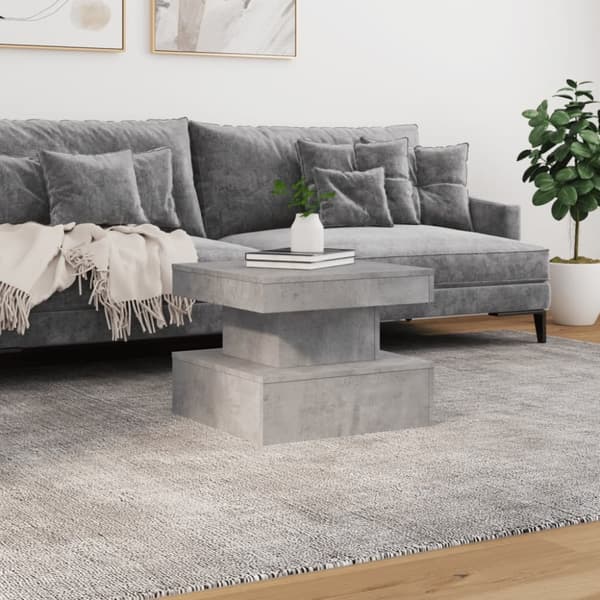 The Living Store Soffbord med LED betonggrå 50x50x40 cm -  Soffbord
