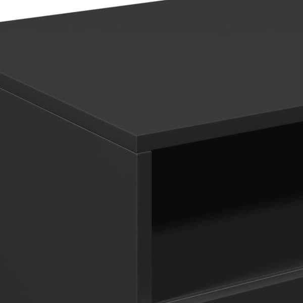 The Living Store Sohvapöytä LED-valoilla musta 90x49x40 cm - Kahvipöydät