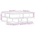 Miniatyrbillede 11 af 11: The Living Store sofabord 70x70x29 cm spånplade hvid -  Sofaborde