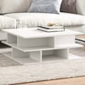 Miniatyrbillede 2 af 11: The Living Store sofabord 70x70x29 cm spånplade hvid -  Sofaborde