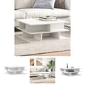 Miniatyrbillede 1 af 11: The Living Store sofabord 70x70x29 cm spånplade hvid -  Sofaborde
