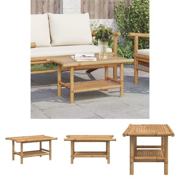 The Living Store Soffbord 70x40x35 cm bambu - Soffbord