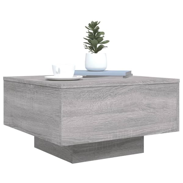 The Living Store Soffbord grå 55x55x31 cm konstruerat trä - Soffbord