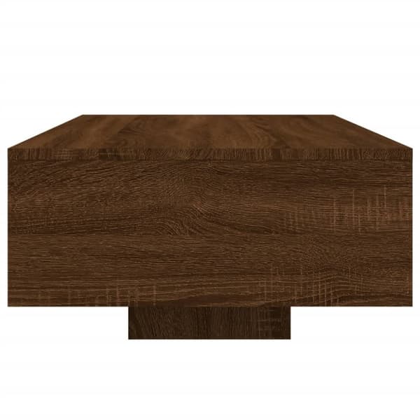 The Living Store Sohvapöytä LED-valoilla ruskea tammi 85x55x31 cm - Kahvipöydät