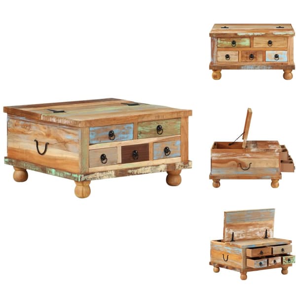 Sofaborde - Living sofabord 70x70x38 cm genbrugstræ
