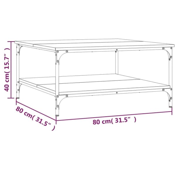 Soffbord - Living Soffbord svart 80x80x40 cm konstruerat trä