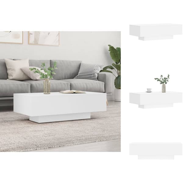 Sofaborde - Living sofabord 100x49,5x31 cm konstrueret træ hvid