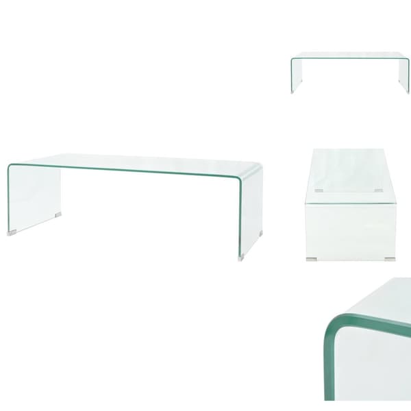 Sofaborde - Living sofabord 98x45x30 cm hærdet glas transparent