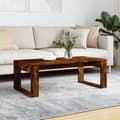 Miniatyrbillede 2 af 10: Sofaborde - Living sofabord 102x50x35 cm konstrueret træ røget egetræsfarve