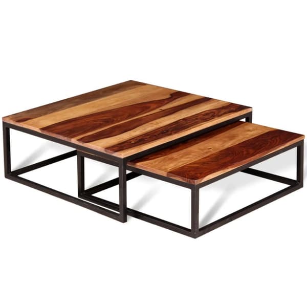 Soffbord - Living Satsbord set massiv sheeshamträ