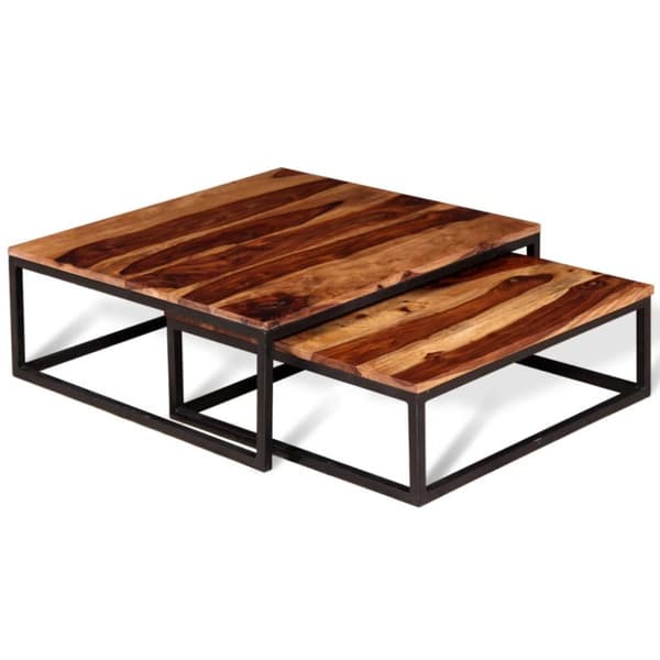 Soffbord - Living Satsbord set massiv sheeshamträ