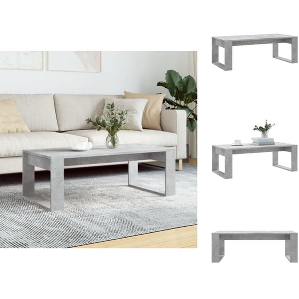 Sofaborde - Living sofabord 102x50x35 cm konstrueret træ betongrå