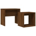 Miniatyrbild 3 av 11: Soffbord - Living Satsbord 2 st brun ek konstruerat trä