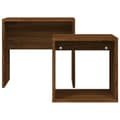 Miniatyrbild 5 av 11: Soffbord - Living Satsbord 2 st brun ek konstruerat trä