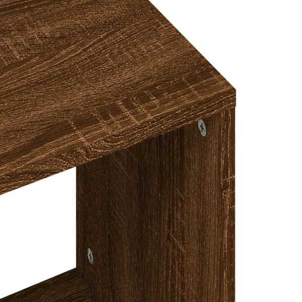 Soffbord - Living Satsbord 2 st brun ek konstruerat trä