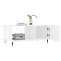 Miniatyrbillede 5 af 11: Sofaborde - Living sofabord 90x50x40 cm konstrueret træ hvid højglans
