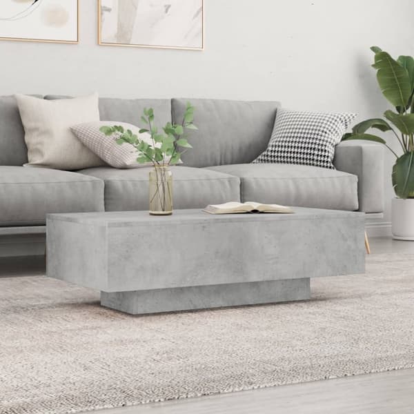 Sofaborde - Living sofabord 100x49,5x31 cm konstrueret træ betongrå