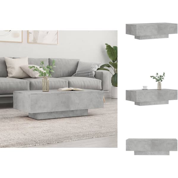 Sofaborde - Living sofabord 100x49,5x31 cm konstrueret træ betongrå