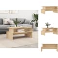 Miniatyrbillede 1 af 10: Sofaborde - Living sofabord 90x55x42,5 cm konstrueret træ sonoma-eg