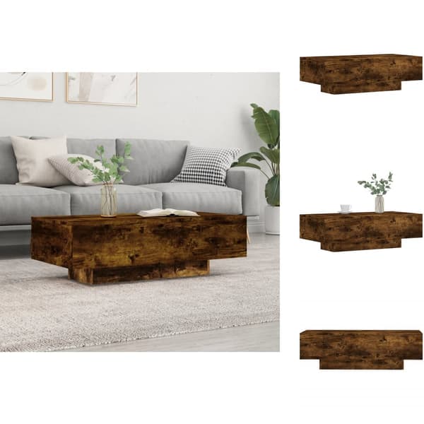 Kahvipöydät - Living Sohvapöytä savutammi 100x49,5x31 cm tekninen puu