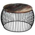 Miniatyrbillede 3 af 9: Sofaborde - Living sofabord rundt 68x37 cm massivt genbrugstræ