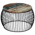 Miniatyrbillede 9 af 9: Sofaborde - Living sofabord rundt 68x37 cm massivt genbrugstræ