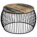 Miniatyrbillede 2 af 9: Sofaborde - Living sofabord rundt 68x37 cm massivt genbrugstræ