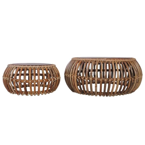Sofaborde - Living sofaborde 2 stk. naturlig rattan