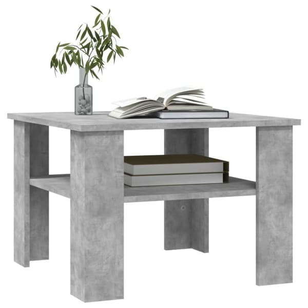 Kahvipöydät - Living Sohvapöytä betoninharmaa 60x60x42 cm tekninen puu