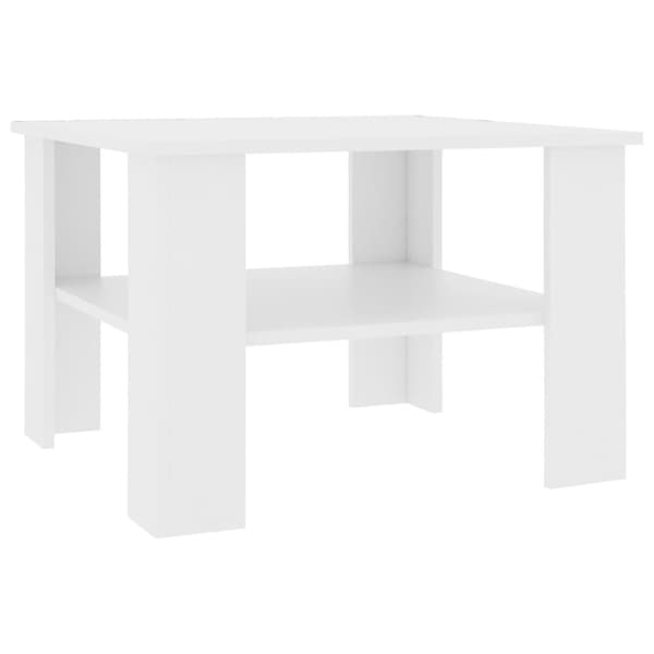 Soffbord - Living Soffbord vit 60x60x42 cm konstruerat trä