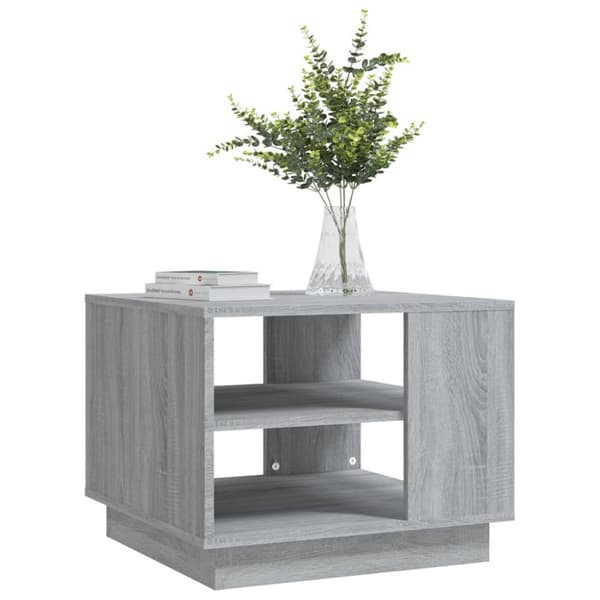 Soffbord - Living Soffbord grå  sonoma-ek 55x55x43 cm spånskiva