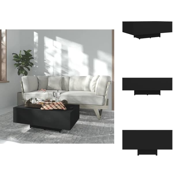 Sofaborde - Living sofabord 85x55x31 cm konstrueret træ sort