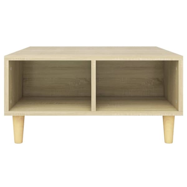Sofaborde - Living sofabord 60x60x30 cm konstrueret træ sonoma-eg