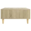 Miniatyrbillede 6 af 7: Sofaborde - Living sofabord 60x60x30 cm konstrueret træ sonoma-eg