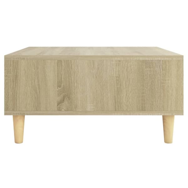 Sofaborde - Living sofabord 60x60x30 cm konstrueret træ sonoma-eg