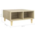 Miniatyrbillede 7 af 7: Sofaborde - Living sofabord 60x60x30 cm konstrueret træ sonoma-eg