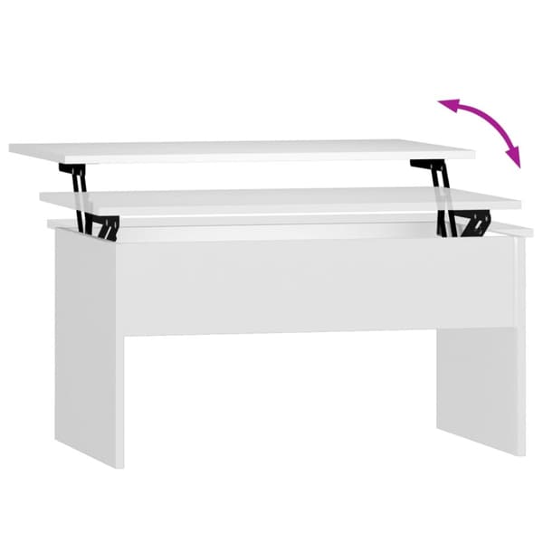 Sofaborde - Living sofabord 80x50,5x41,5 cm konstrueret træ hvid