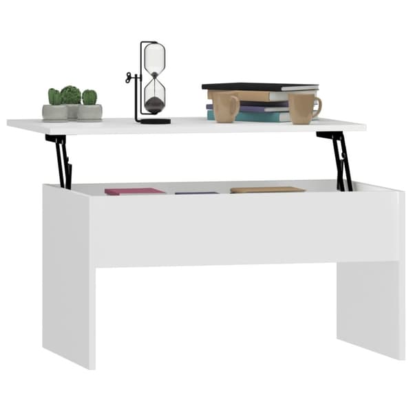 Sofaborde - Living sofabord 80x50,5x41,5 cm konstrueret træ hvid