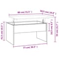 Miniatyrbillede 10 af 10: Sofaborde - Living sofabord 80x50,5x41,5 cm konstrueret træ hvid