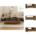 Miniatyrbillede 1 af 10: Sofaborde - Living sofabord 102x55x42 cm konstrueret træ røget egetræsfarve