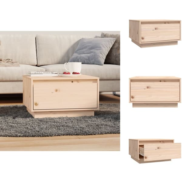 Sofaborde - Living sofabord 55x56x32 cm massivt fyrretræ