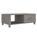 Miniatyrbillede 3 af 10: Sofaborde - Living Living sofabord HAMAR 100x55x35 cm massivt fyrretræ lysegrå