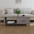 Miniatyrbillede 4 af 10: Sofaborde - Living Living sofabord HAMAR 100x55x35 cm massivt fyrretræ lysegrå