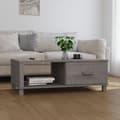 Miniatyrbillede 2 af 10: Sofaborde - Living Living sofabord HAMAR 100x55x35 cm massivt fyrretræ lysegrå