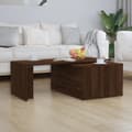 Miniatyrbillede 4 af 11: Sofaborde - Living sofabord 150x50x35 cm konstrueret træ brun egetræsfarve
