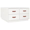 Miniatyrbillede 3 af 11: Sofaborde - Living sofabord 80x80x45 cm massivt fyrretræ hvid
