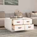 Miniatyrbillede 5 af 11: Sofaborde - Living sofabord 80x80x45 cm massivt fyrretræ hvid