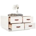 Miniatyrbillede 6 af 11: Sofaborde - Living sofabord 80x80x45 cm massivt fyrretræ hvid