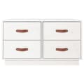 Miniatyrbillede 7 af 11: Sofaborde - Living sofabord 80x80x45 cm massivt fyrretræ hvid