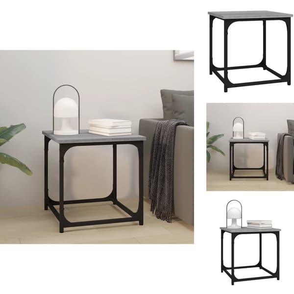 Sofaborde - Living sidebord 40x40x40 cm konstrueret træ grå sonoma-eg